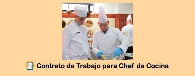 Contrato de trabajo chef cocina