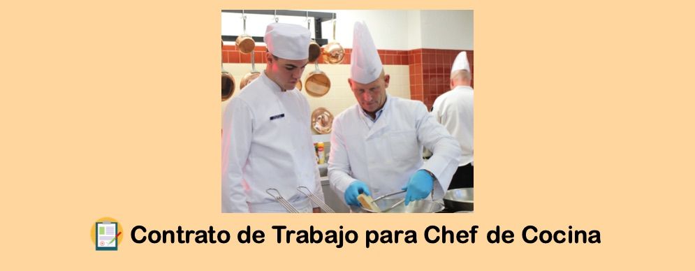 Contrato de trabajo chef cocina