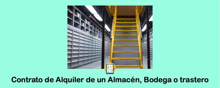 Contrato de Alquiler de un Almacén, Bodega o trastero