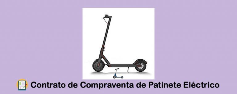contrato compraventa de patinete electrico