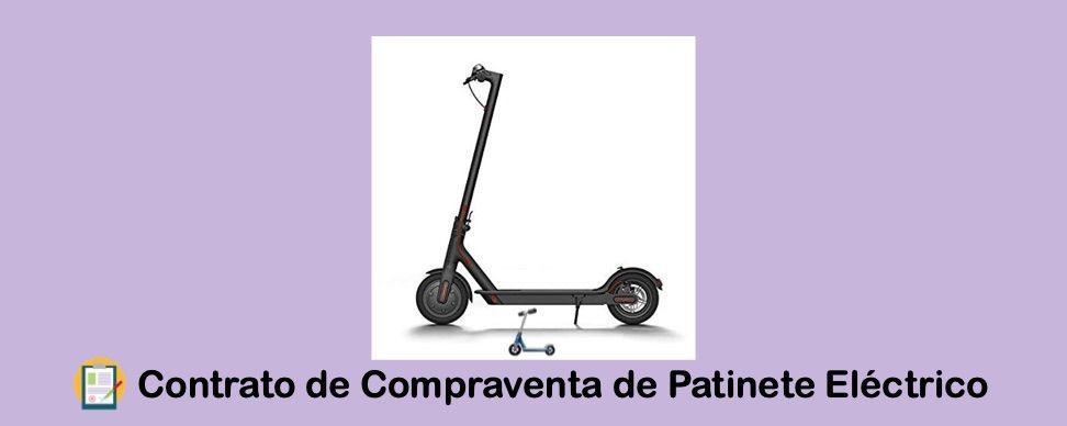 contrato compraventa de patinete electrico