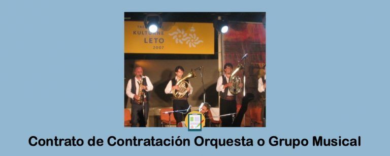 contrato descargar gratis de orquesta o grupo musical