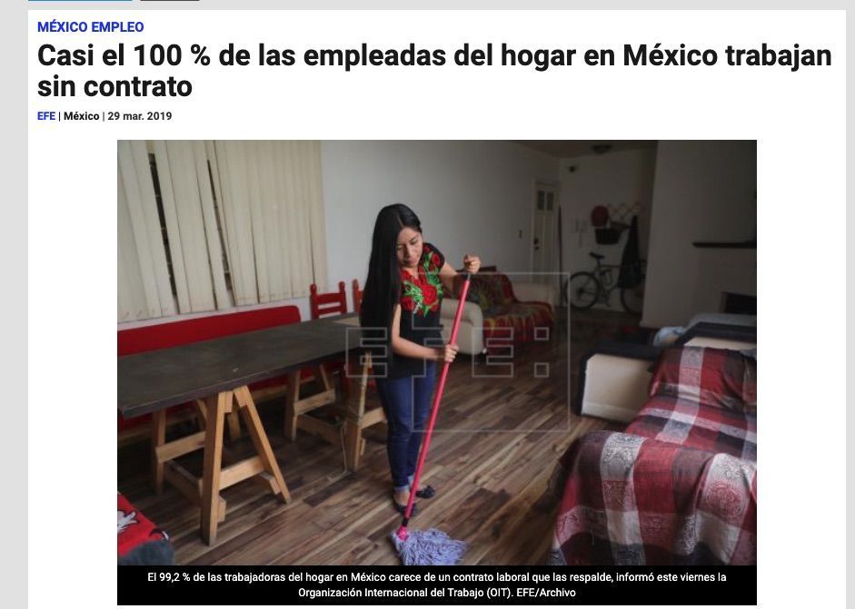 contrato empleada del hogar en méxico
