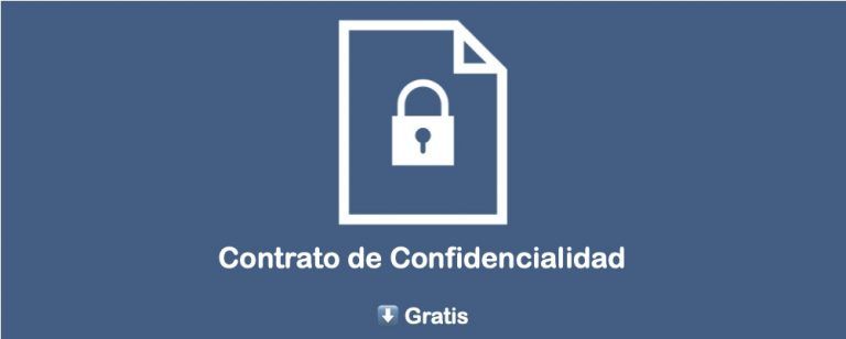Contrato de Confidencialidad descargar gratis
