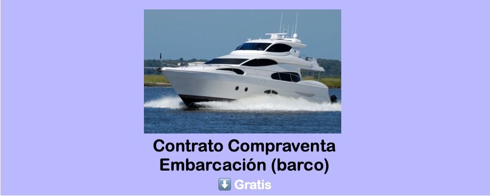 Contrato Compraventa Embarcación (barco)