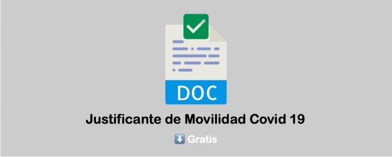 Justificante de Movilidad Covid 19 descargar gratis