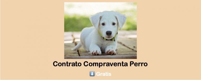 contrato compraventa de cachorrito o perro para descargar gratis