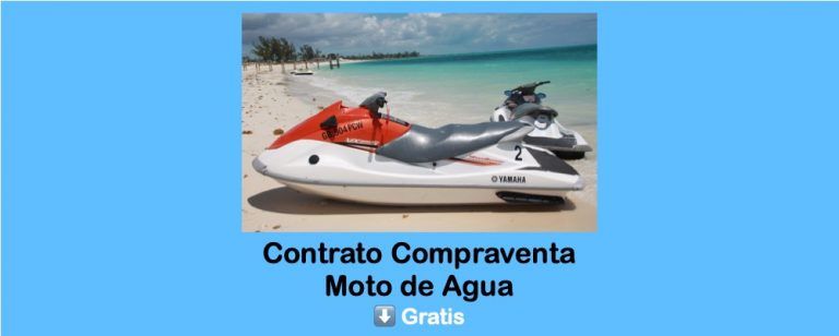 contrato compraventa de una moto de agua gratis