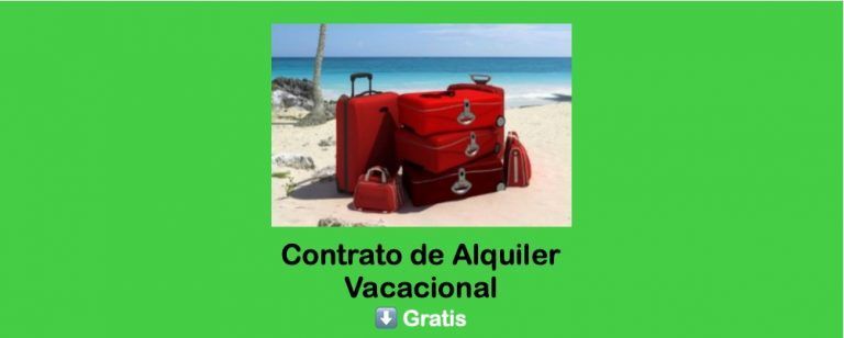 Contrato de Arrendamiento (Alquiler) Vacacional para descargar gratis