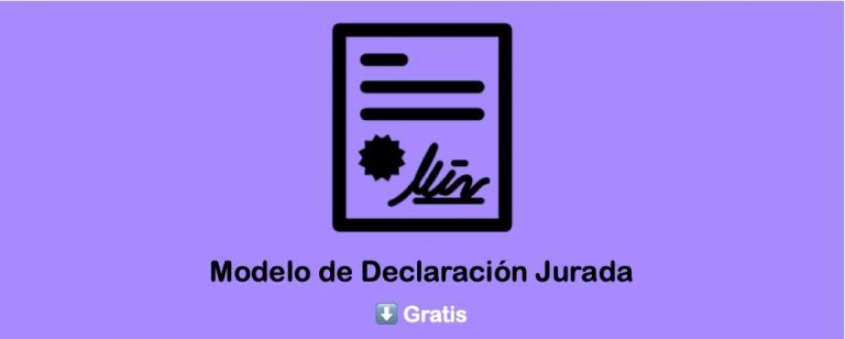 Modelo de Declaración Jurada descarga gratis en pdf o word