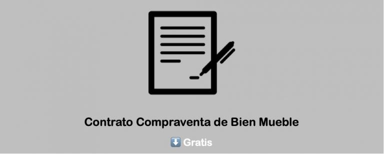 modelo de Contrato Compraventa de Bien Mueble para descargar gratis