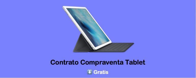 Contrato de compraventa de tablet o tableta gratis para descargar