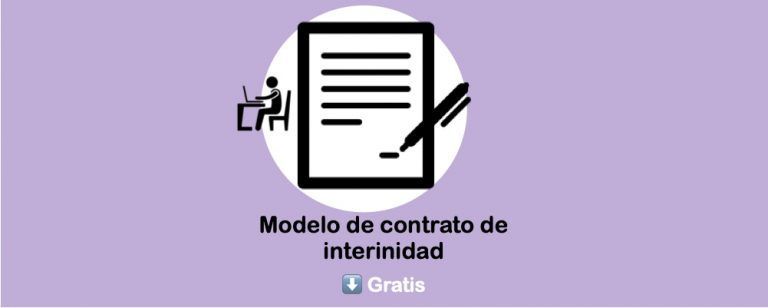 Descarga modelo de contrato de interinidad descarga gratis