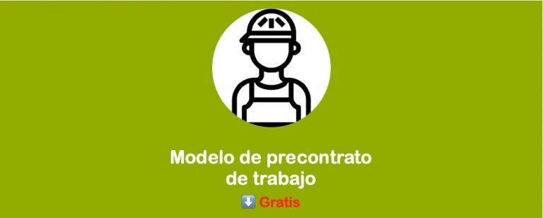 Modelo de precontrato de trabajo para descargar gratis