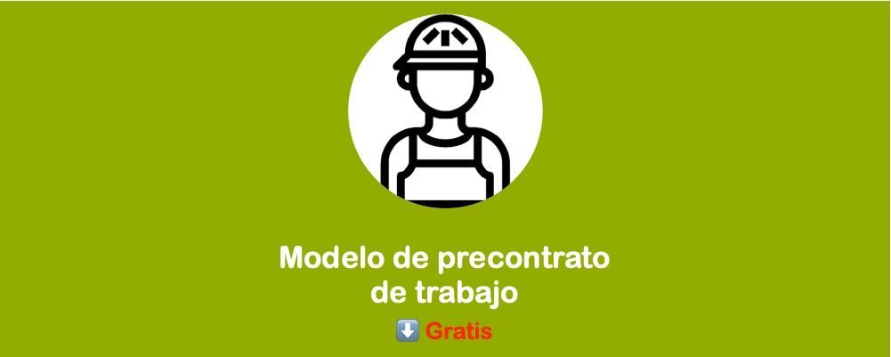 Modelo de precontrato de trabajo para descargar gratis