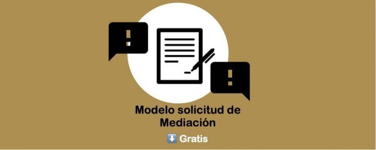 Modelo solicitud de Mediación para descargar gratis