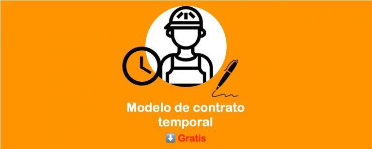 modelo de contrato temporal para descargar gratis